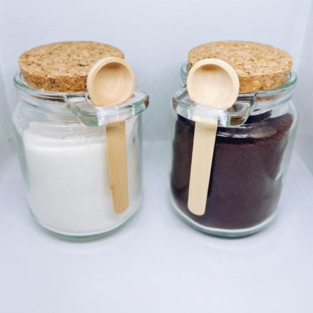 Kit 2 Potes Para Guardar Temperos/Condimentos/Café/Açúcar/Vidro 250 G