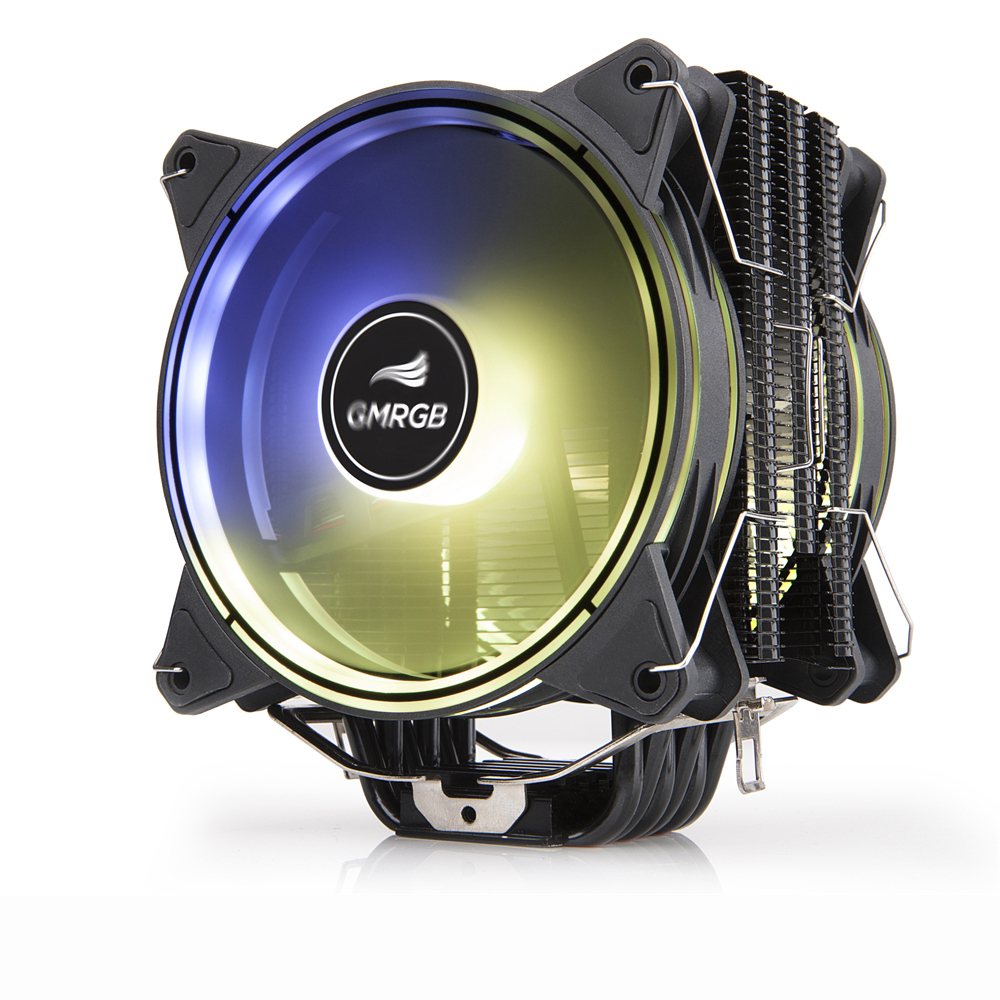 GMRGB tubo de calor 6 cooler do processador 4 pinos pwm rgb pc ...