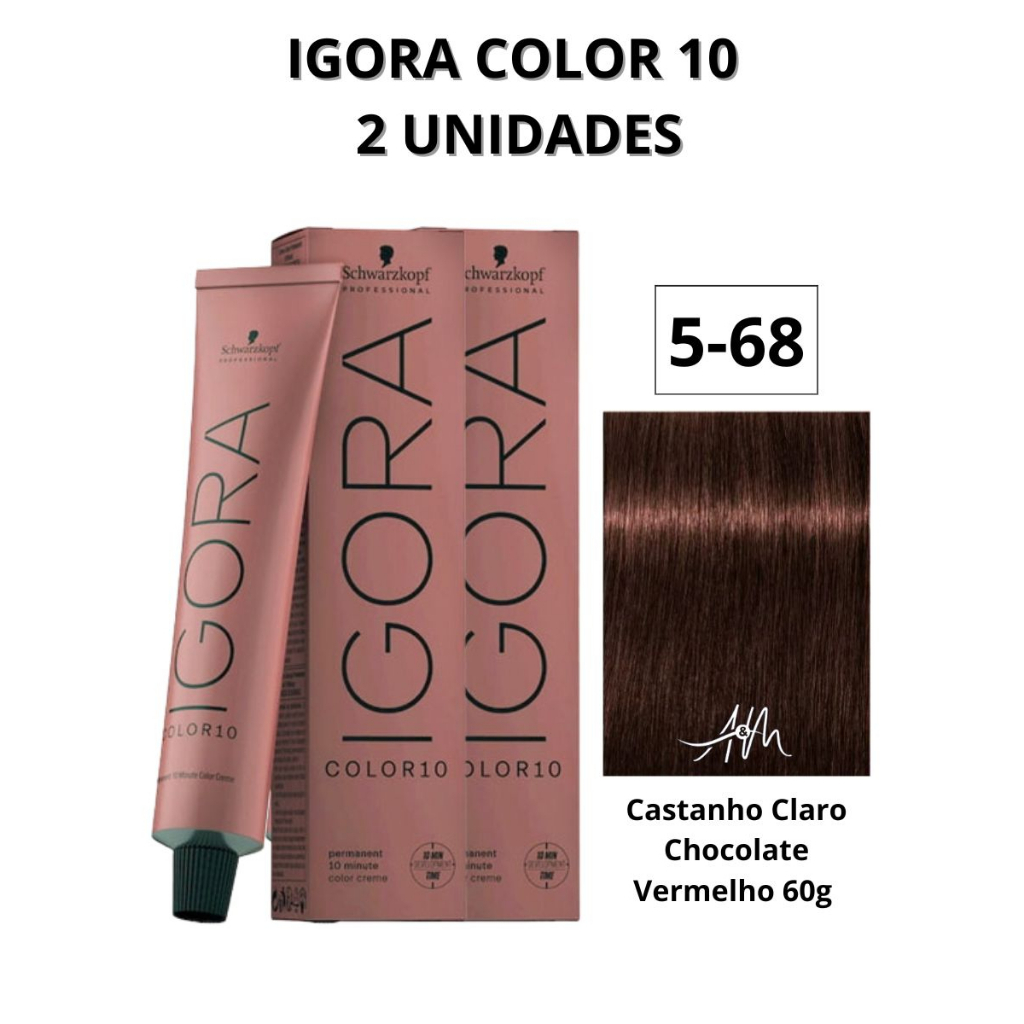 COMBO 2 TINTAS IGORA 8.77 (louro claro cobre extra) e 9.7(louro