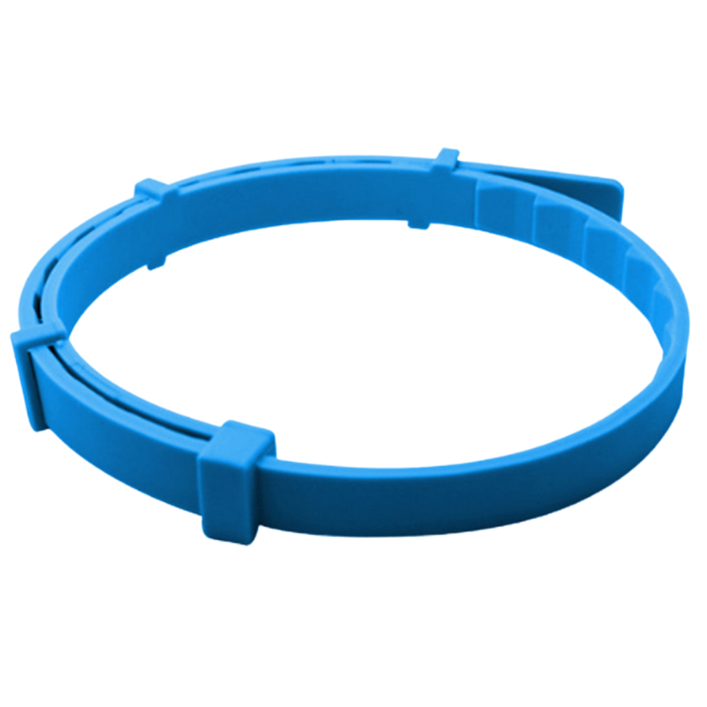 Coleira AntiPulga Carrapato Leishmaniose para cachorro cor azul tamanho 62 cm promoção