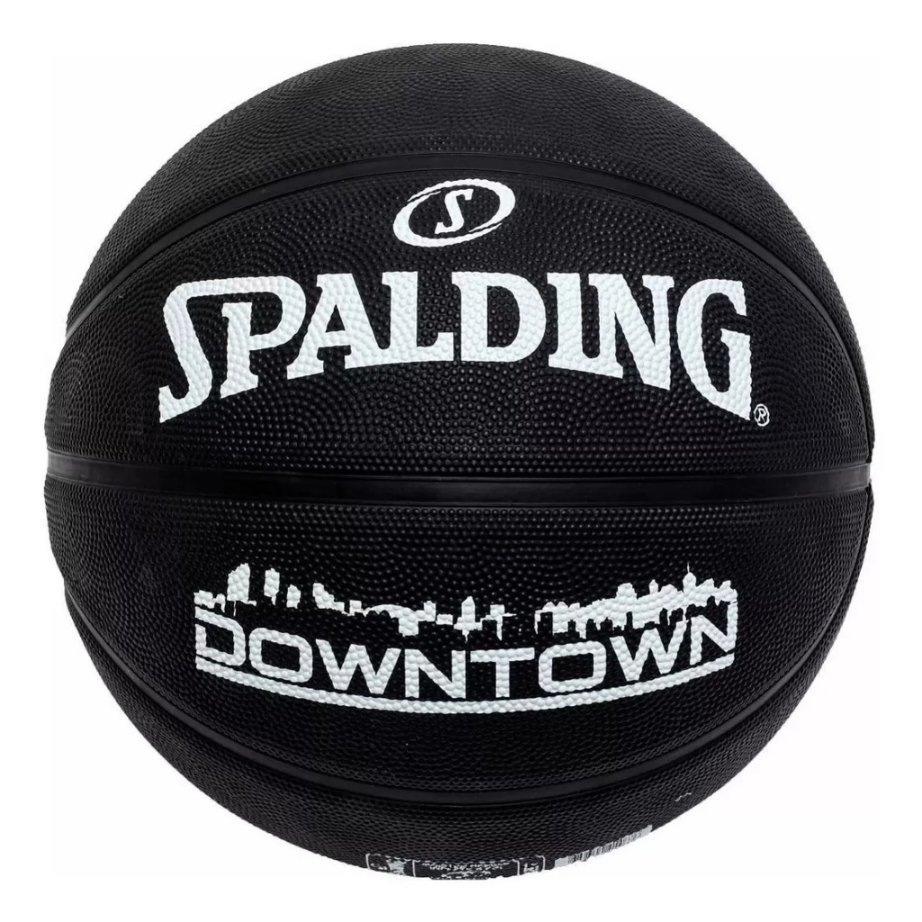 Bola de Basquete Downtown Black Original Spalding Preta Outdoor Tamanho 7 Oficial