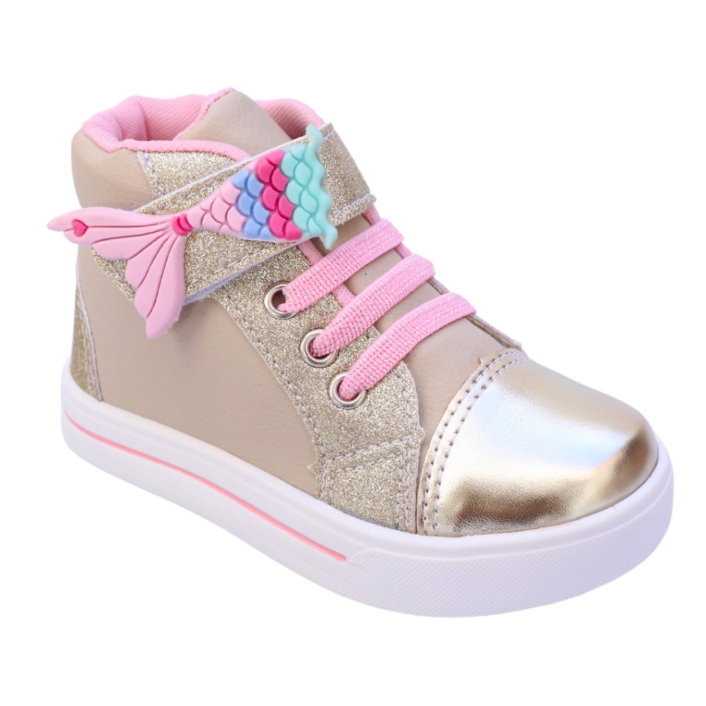 Tênis Cano Alto Sereia Infantil Meninas 20 ao 27 | Shopee Brasil