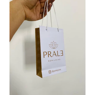 100un Sacola Para Joias Personalizada - 10x15x4cm
