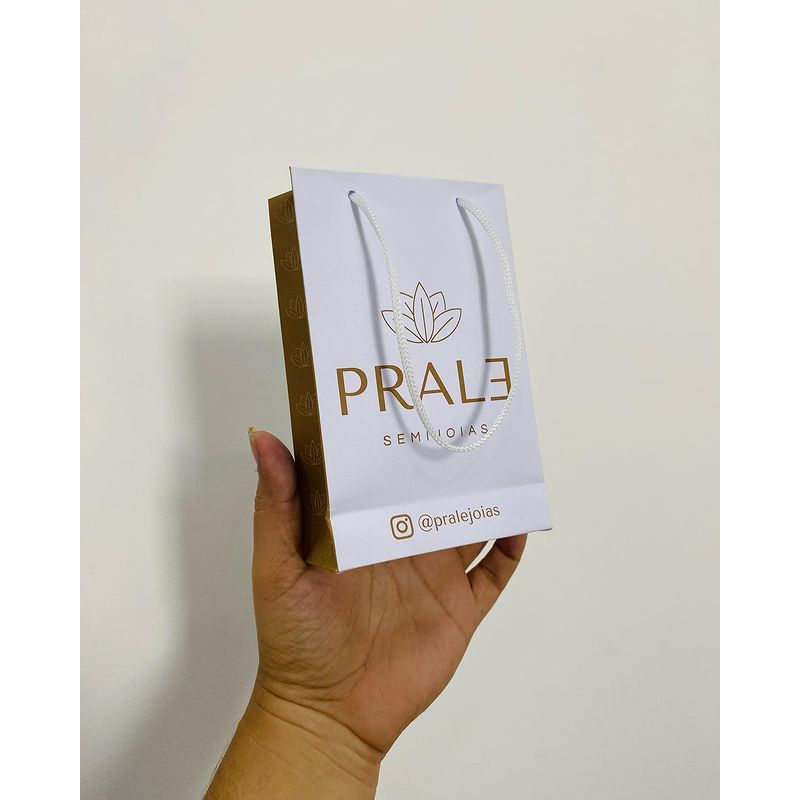 50un Sacolinha Personalizada Joias - 10x15x4cm - Com Sua Logo