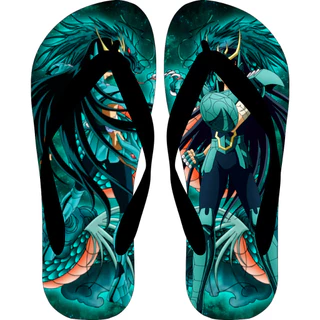 Chinelo Cavaleiros do Zodiaco Shiryu Personalizado Adulto Infantil, 2 modelos