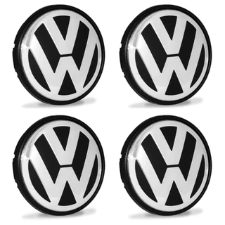 Kit 4 Calota Calotinha 56mm Centro de Roda Vw Gol G5 G6 Fox Polo Preta