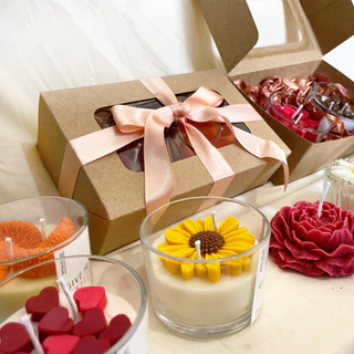 Kit Presente 2 Velas Aromáticas Perfumadas Caixa Personalizada
