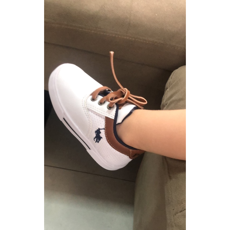 Tênis Polo Infantil Conforto em Couro Oferta Relâmpago Envio em 24hs