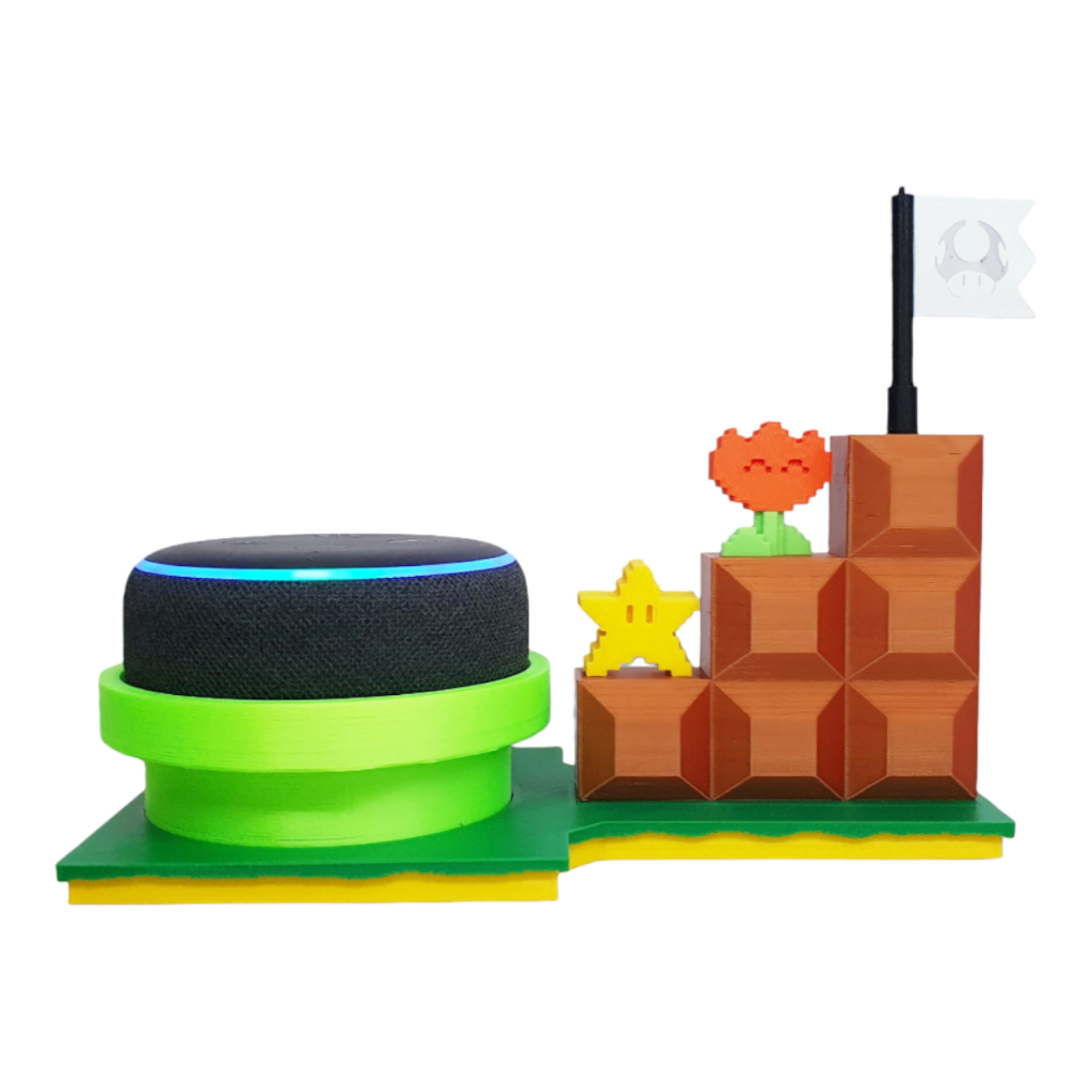 Suporte Alexa Echo Dot 3 Cenário Super Mario - Presente, decoração ...