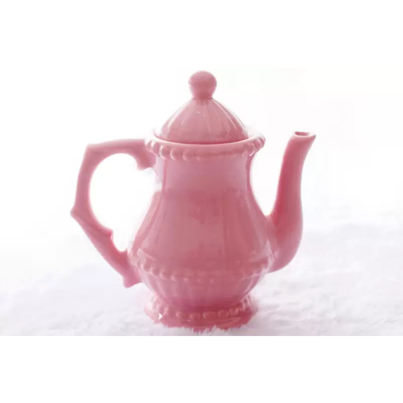 Conjunto de Chá em Porcelana com Bule Rosa Poá 700 ml