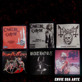 Patch 9x9 cm Bandas Thrash Metal, Death Metal, Black Metal (ENVIO IMEDIATO) - Envie também sua arte