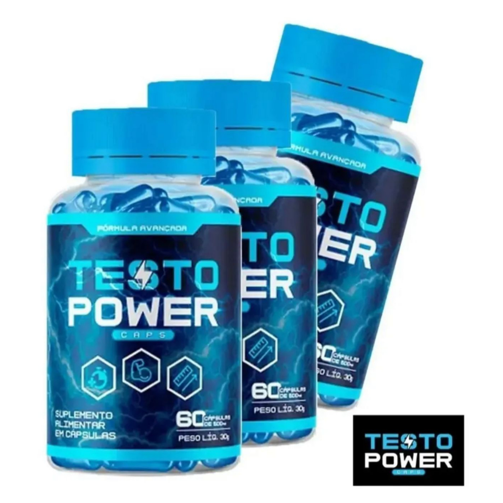 1 Frasco Testo Power 500mg 60 cápsulas Shopee Brasil