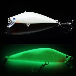 isca artificial luminosa pesca noite 3d minnow crankbaits 8cm