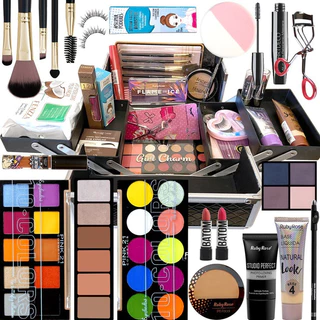 Kit de Maquiagem e Skincare Mix de 13 Produtos e Necessaire Atacado