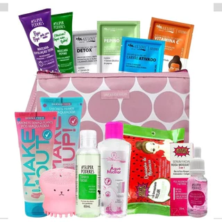 Kit de Skincare 10 itens com Lenço Facial e Argila