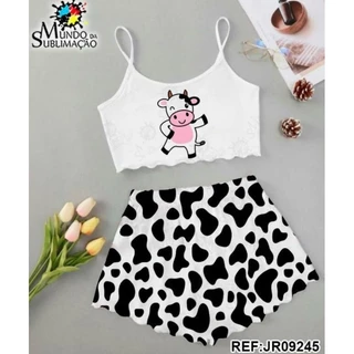 kit 10 Pijamas Baby doll Virgínia suede ondinha personagem