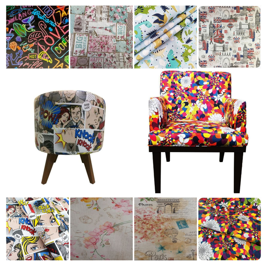 1 metro de Corino Courino PVC Estampado impermeável - Varias estampas