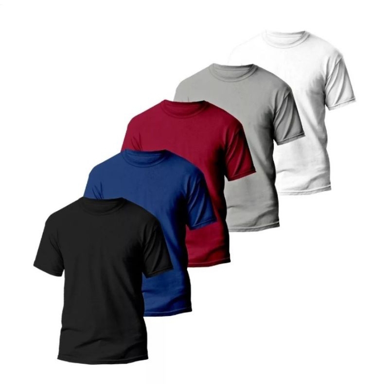 Kit 5 Camiseta Masculina - PROMOÇÃO - Básica, Treino, Esporte, Casual - Produto enviando diretamente da fábrica