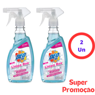 2 Unidades Limpa Blindex Box Banheiro Vidro Temperado Laminado / Deoline 500ml