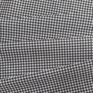Tecido tricoline, microfibra ou gabardine estampado - Xadrez - cinza com  preto