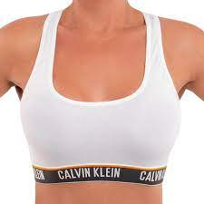 Top Calvin Klein Triângulo Underwear Alça Cruzada CK Cotton em