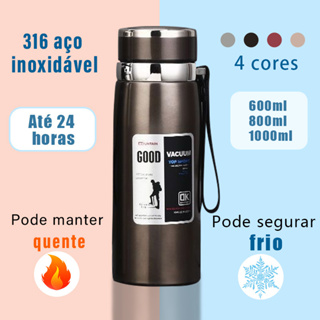 Garrafa Térmica Inox Dourada 800ml de Água Café com Infusor YDTECH - YDTECH