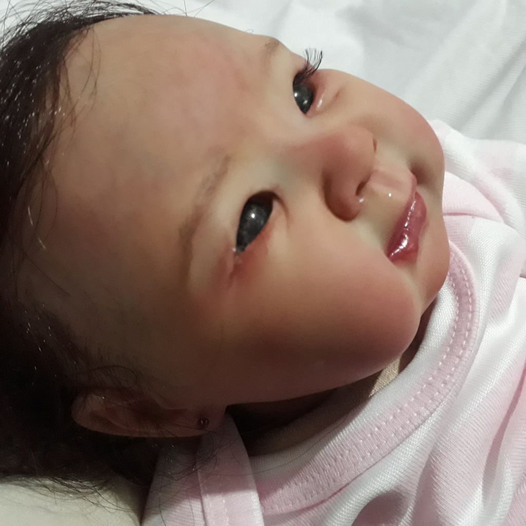 Boneca bebe Reborn oriental menina kit Jiali muito fofa