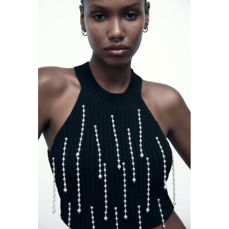 Blusa cropped zara sale