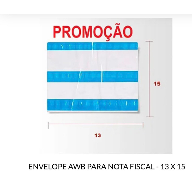 Envelope awb para nota fiscal 13x15 - 500 unidades | Shopee Brasil