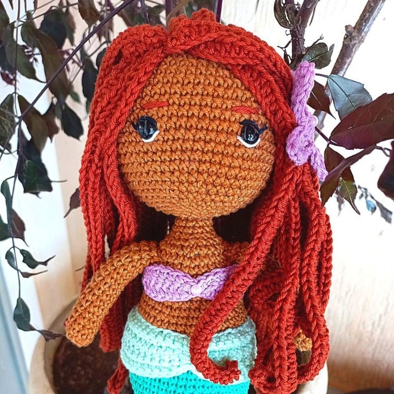 Roupa de sereia para boneca de crochê - JNY Crochê