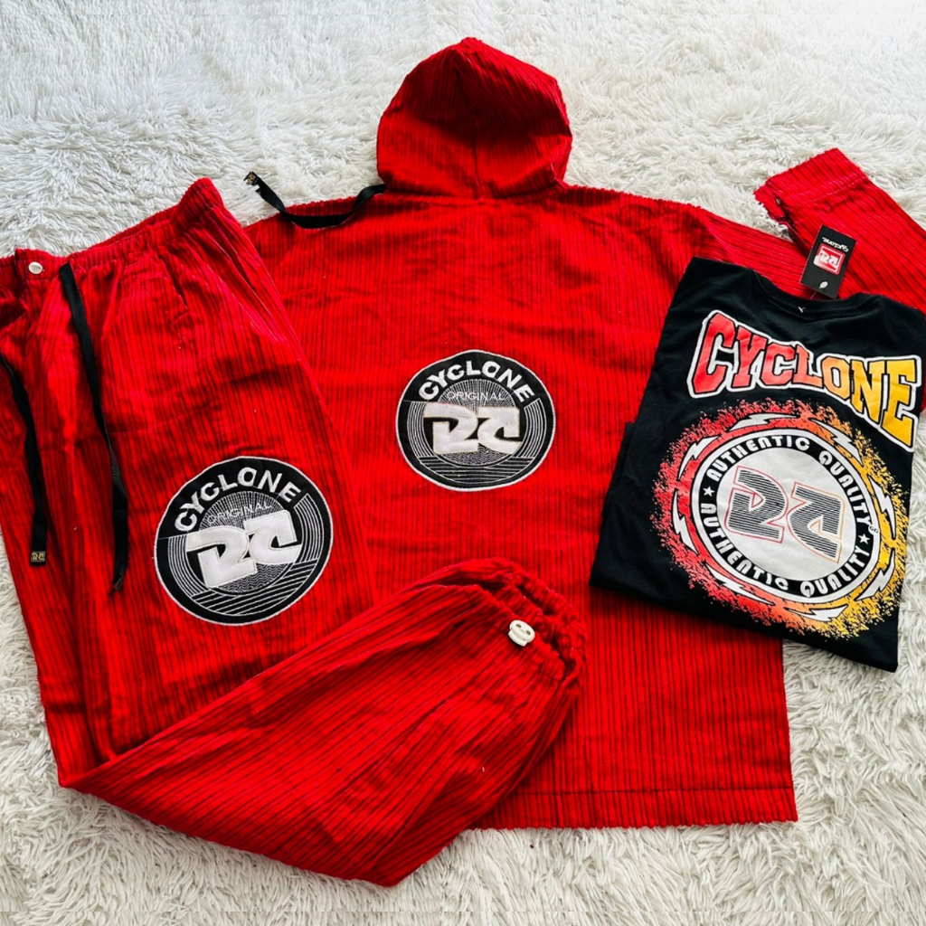 Jaqueta Da Cyclone Veludo Red Vilão + Calça e Camiseta New Algodão ...