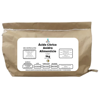 Ácido Cítrico Anidro 5kg 100% Puro Alimentício