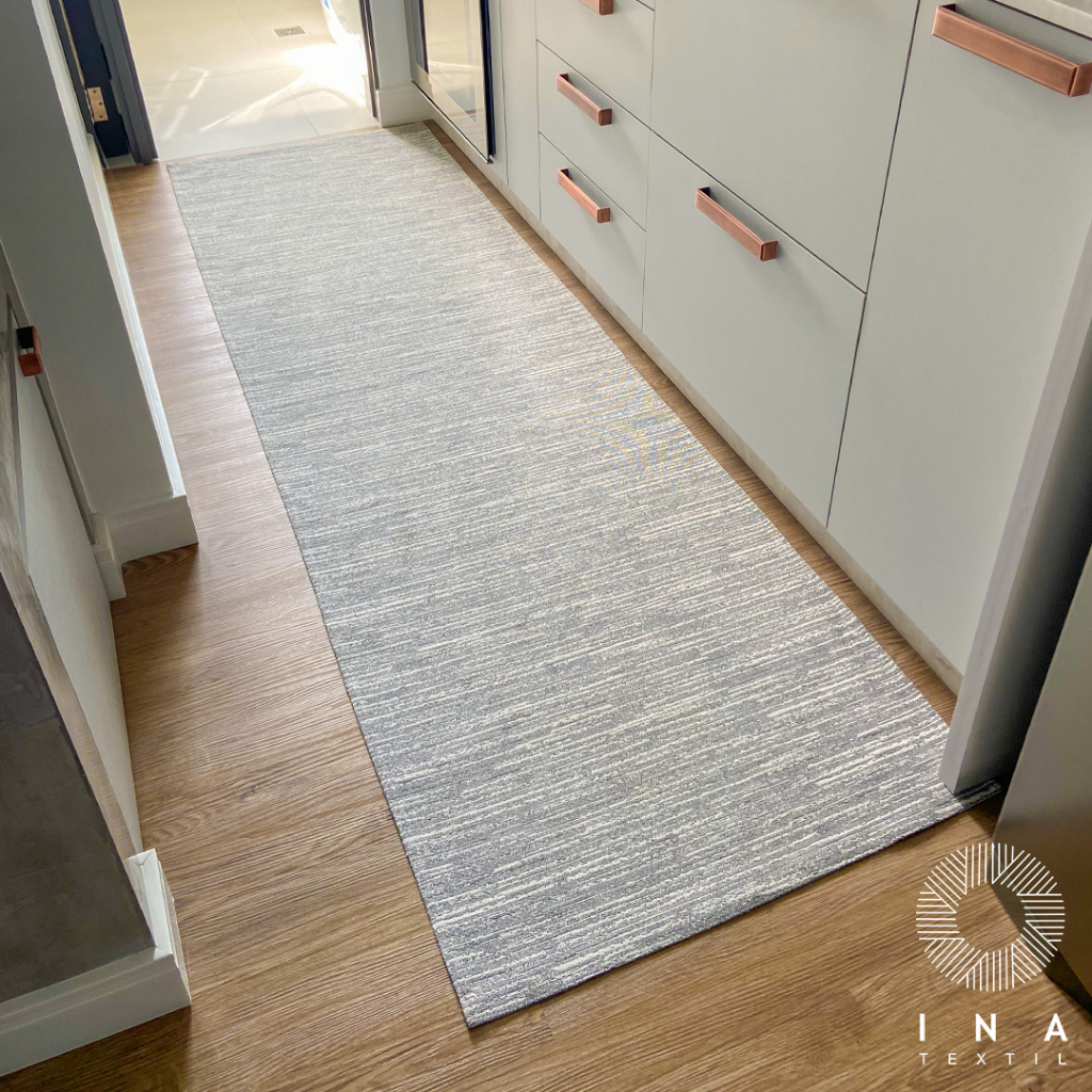 Tapete Passadeira Cozinha Porta Banheiro Sacadas Quarto Decoração Island Cinza Antiderrapante