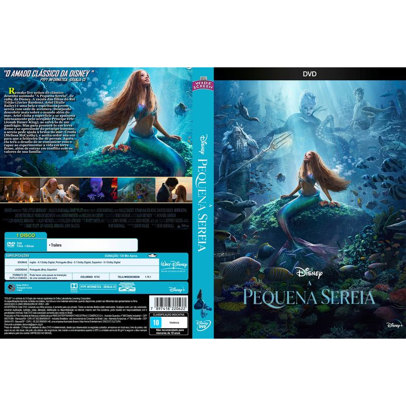 A Pequena Sereia DVD 2023 (dublado) | Shopee Brasil