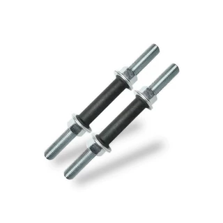 Par Halter Barra Roscada 33cm Maciça Rosca 1'' Musculação
