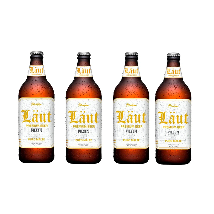 Cerveja Laut Puro Malte Melhor Pilsen Artesanal Montesa 600ml (04 unid)