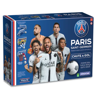 KIT 2 TRAVES + 1 BOLA + 1 ALVO + BARREIRAS PSG PARIS SAINT GERMAIN BRINQUEDO INFANTIL CHUTE A GOL MINI GOLZINHO JOGO DE FUTEBOL PARA CRIANÇA NEYMAR MESSI MBAPPE