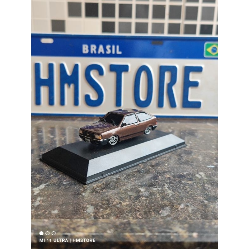 MINIATURA GOL QUADRADO CL CUSTOMIZADA MARROM 1/43 ( LEIA TODA A DESCRIÇÃO)