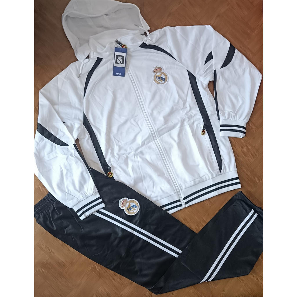 Conjunto Kit Agasalho de Frio Inverno Futebol Europeu Real Madrid ...