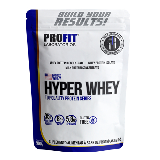 Whey Isolado e Concentrado – Hyper Whey – Refil 900g – Profit Laboratórios