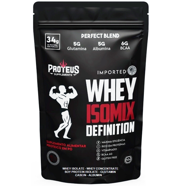 Whey Protein Iso Mix 1kg 34gr Proteina muito mais Resultados | Shopee ...