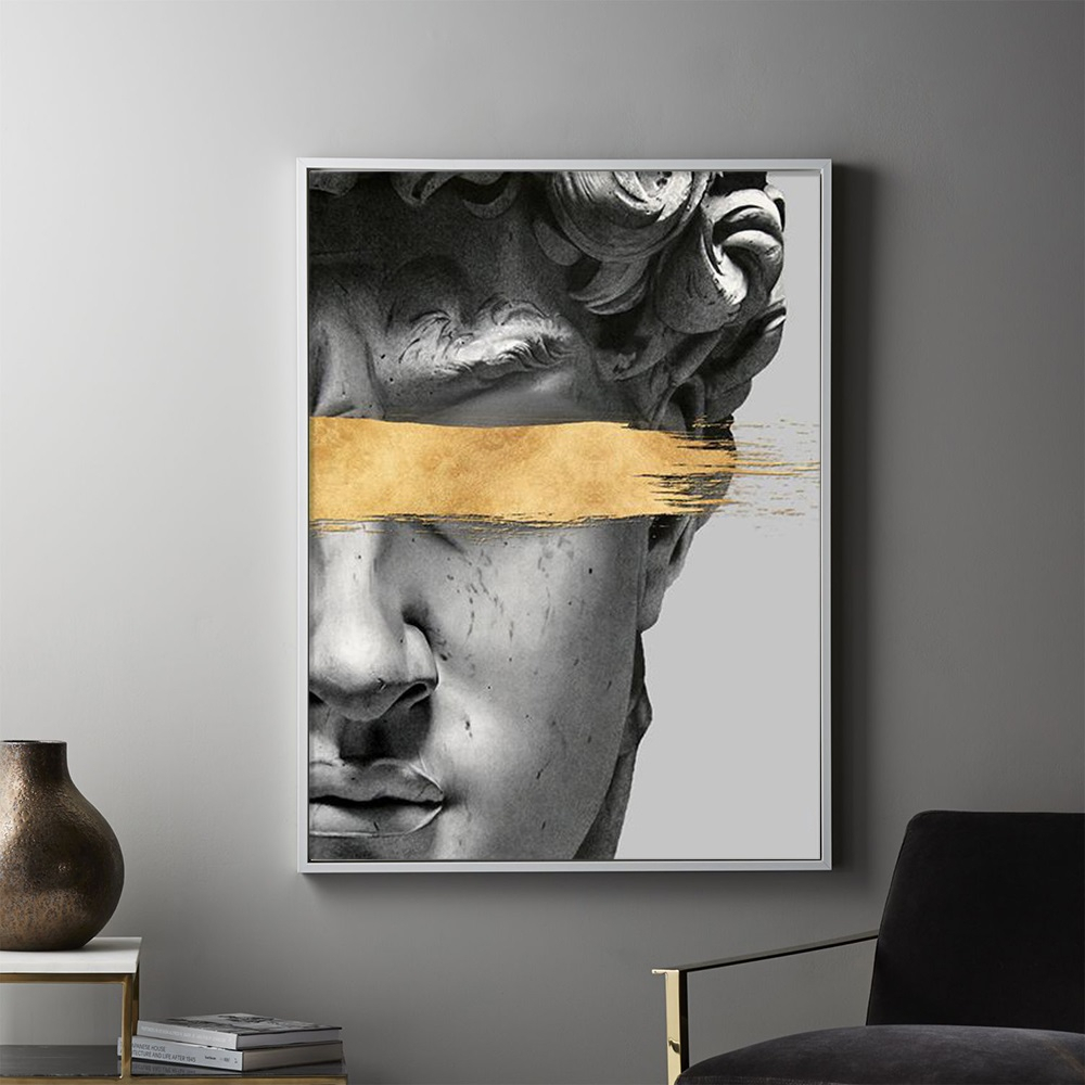 Quadro decorativo 1 peça 90x70 Moderno Minimalista Arte abstrata David Escultura decoração para casa sala quarto hall
