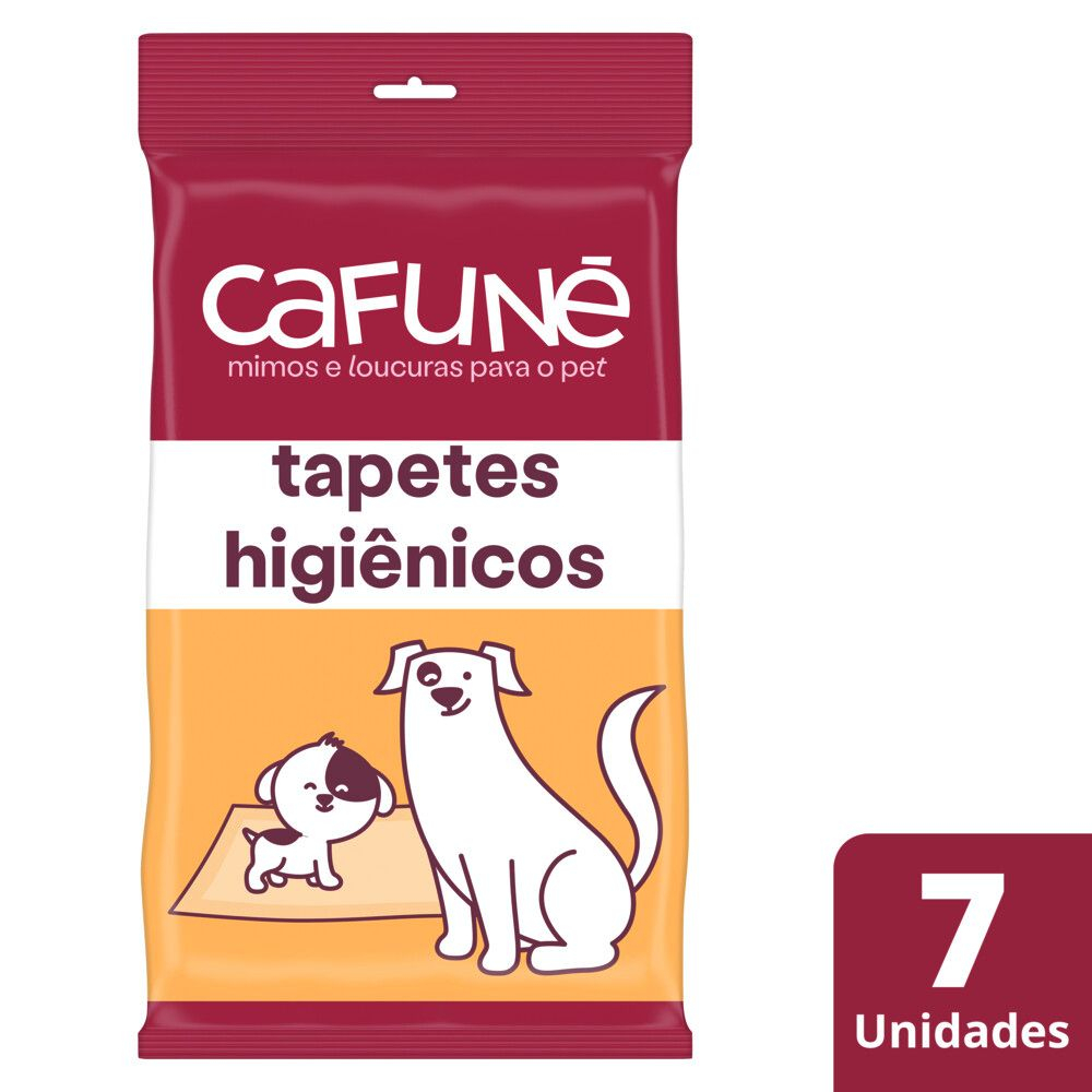Tapete Higiênico Cafuné para Cães Slim 80cm x 60cm 7 Unidades