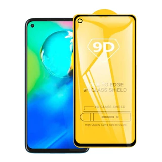 Pelicula De Vidro 9D Full Cover Moto G8 Power Borda Preta