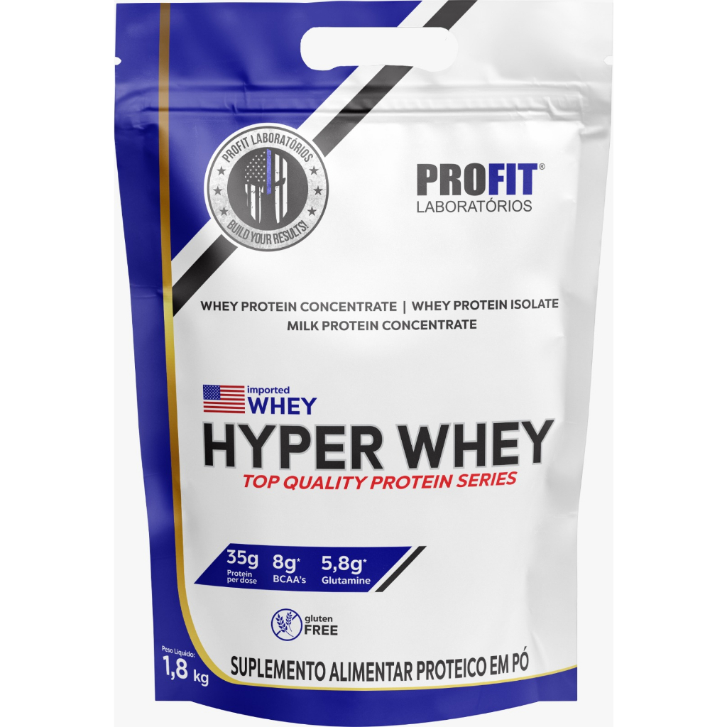 Whey Isolado e Concentrado – Hyper Whey – Refil 1,8Kg – Profit Laboratórios