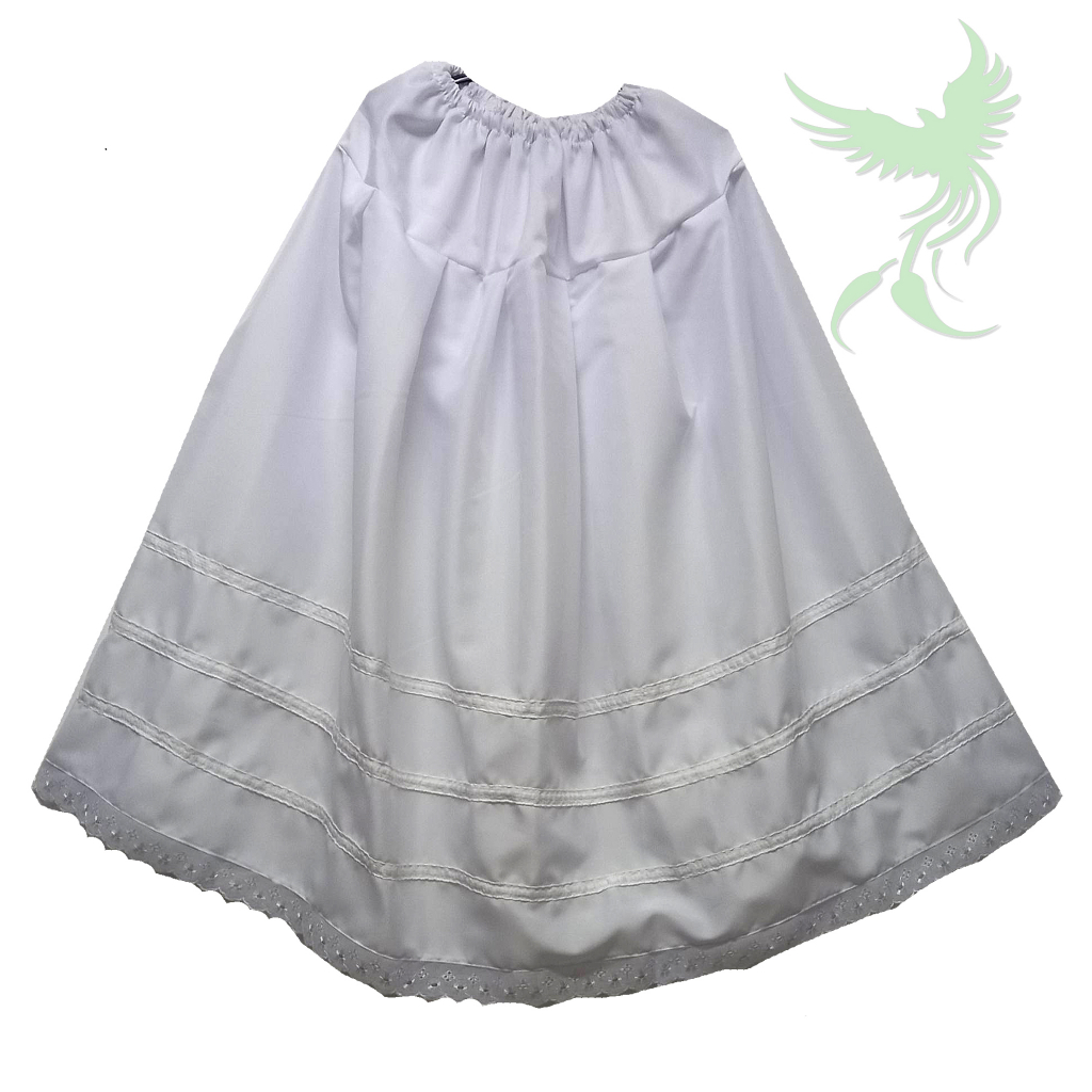Saia Branca Luxo Umbanda Candomblé Roupa de Ração Feminina