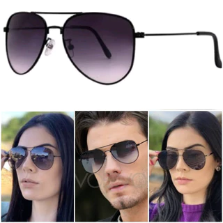 Óculos De Sol Aviador Clássico Preto Fume Degrade Luxo Moderno Feminino Masculino Proteção UV400 Barato