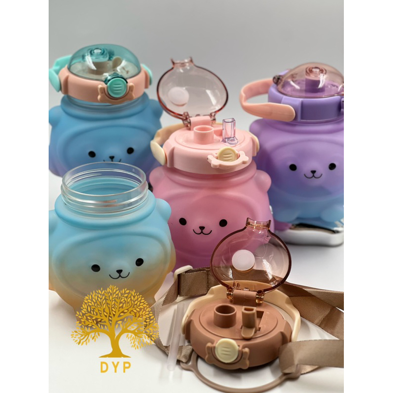 Garrafa De Água Portátil grande Capacidade copo de plástico para crianças chaleira de estudante de bichinho 1litros/1000 Ml Pronta entrega