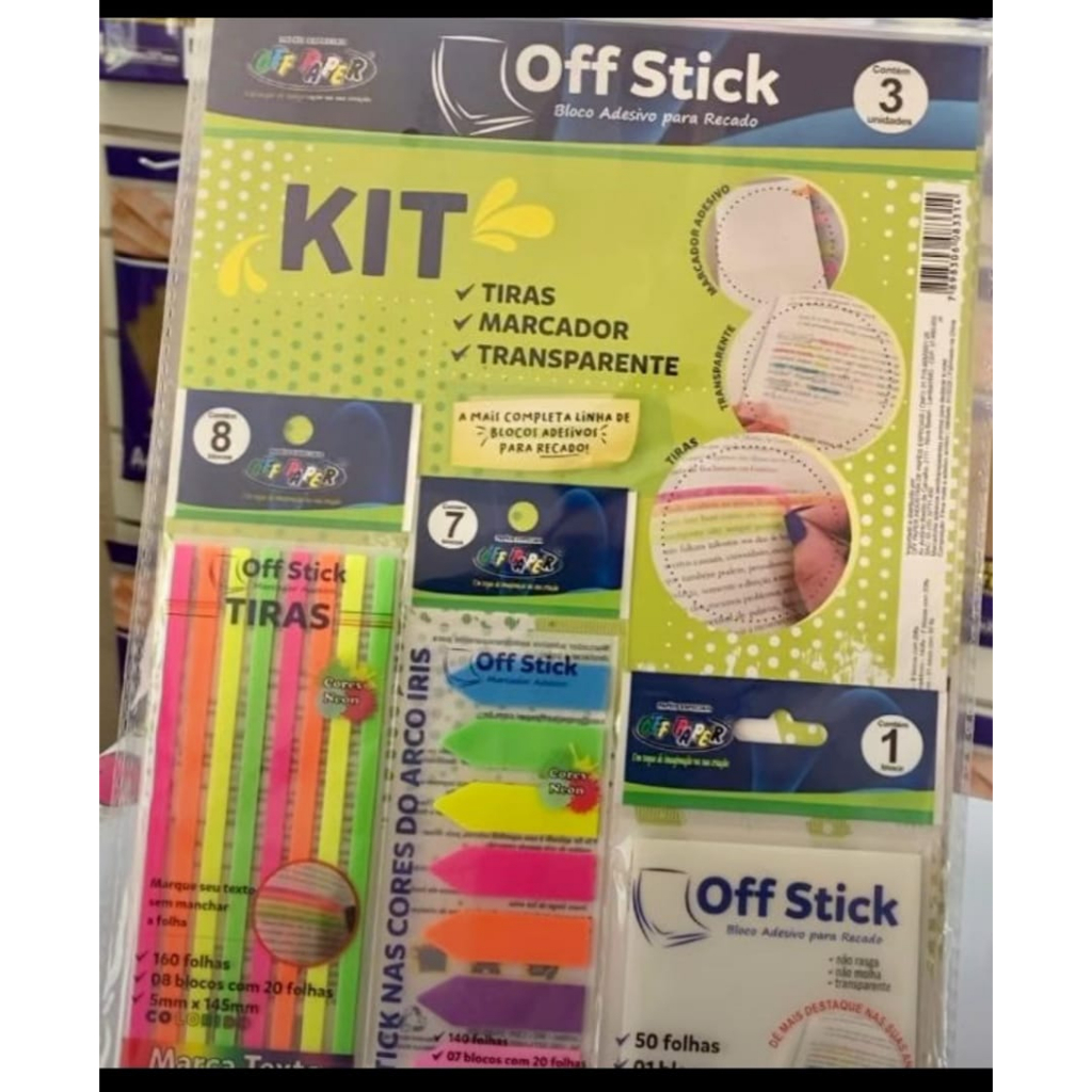 Kit Off Stick - OFF Paper - com: 1 Stick transparente 76x76 - 1 ...
