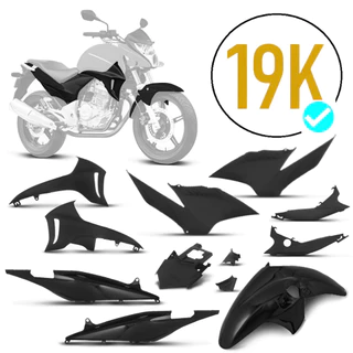 Kit Carenagem Pro Tork 7 Peças Cb 300 2010 2011 2012 Paralama Bananinha Lateral Completo